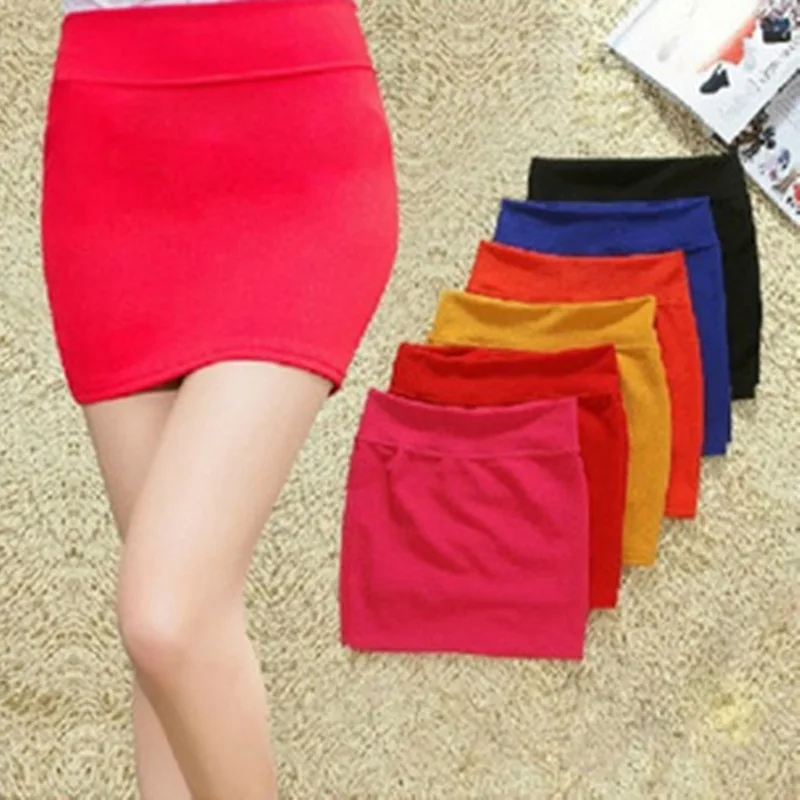New Micro Mini Skirts 2024 Summer Sexy Girls Skirts Casual Package Hip Short Skirts Women Tight Office Party Female Red Black
