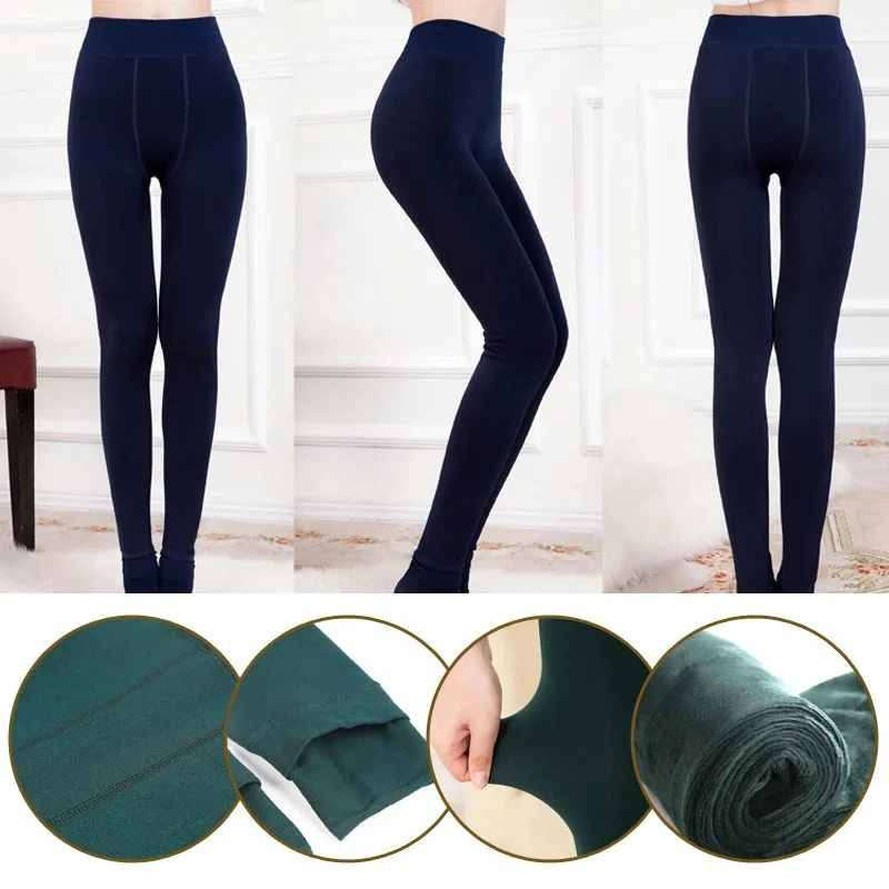Thickening Leggings for Women Thick Warm Stocking Legging Charcoal Fleece Elastic Pants Winter Warm Leggings - Image 8