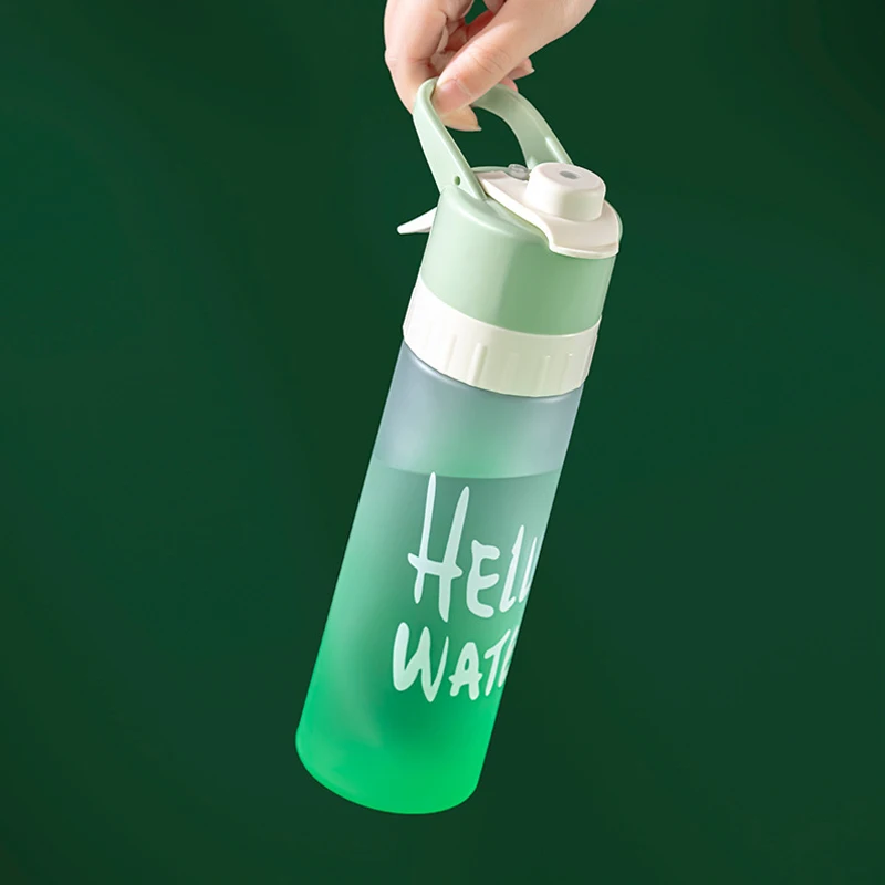 650ml Spray Water Bottle With Lid Eusable Hard Plastic Cup Sport Drinkware For Gym Climbing Hiking Brief Outdoor Direct Drinking - Image 5