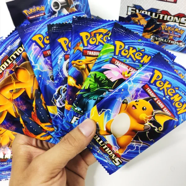 Juego de cartas coleccionables de Pokémon para niños, caja de refuerzo de Cartas coleccionables de Tradiner, sol y luna XY Evolutions, 324 piezas, novedad - Image 4