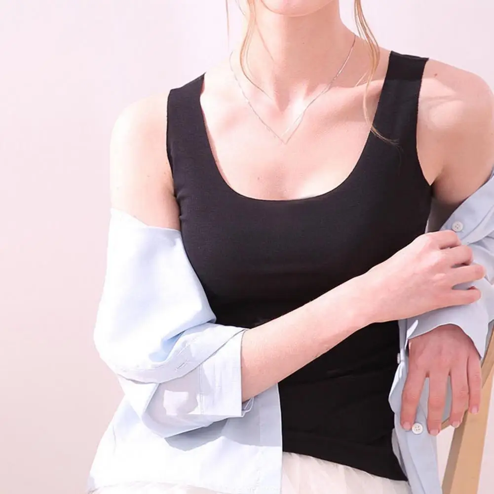 Loose Tank Tops Large size Casual O-Neck T-shirt Sleeveless summer women's bottoming camis top all match - Image 3