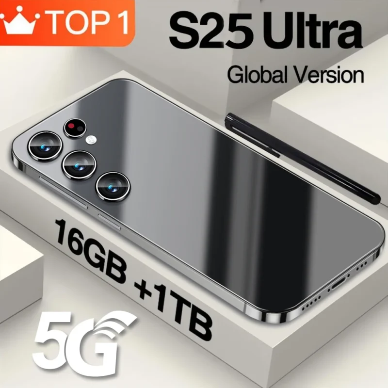 New Jiku S25 Ultra Moblie Phones Unlocked 7.0 Inch Celular 48MP+72MP Android Smartphone 5G Original 16GB+1TB 4G Dual Sim Cell Phone