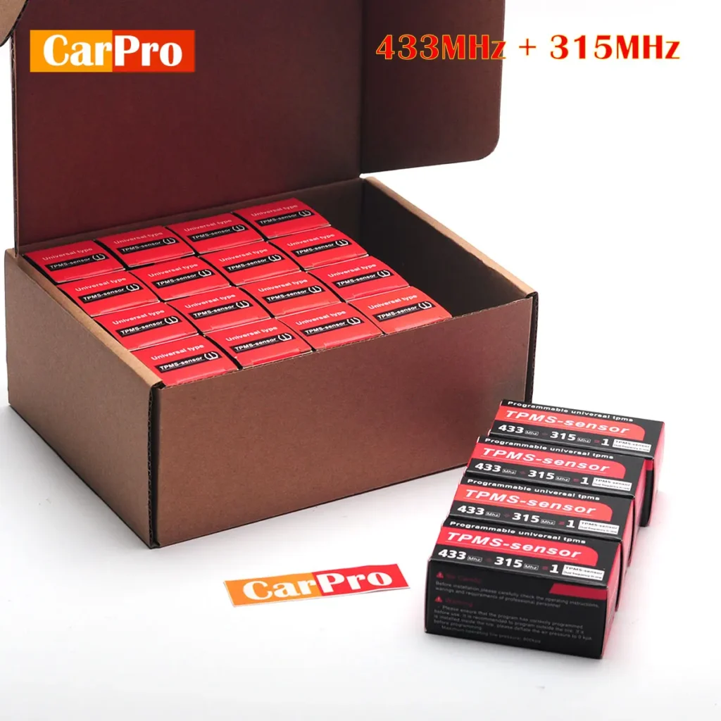 Programable TPMS Sensors 2 in 1 433MHz 315MHz Support Programing with TS501 TS508 TS601 TS608 ITS600E MK808TS MK808S-TS MP808TS