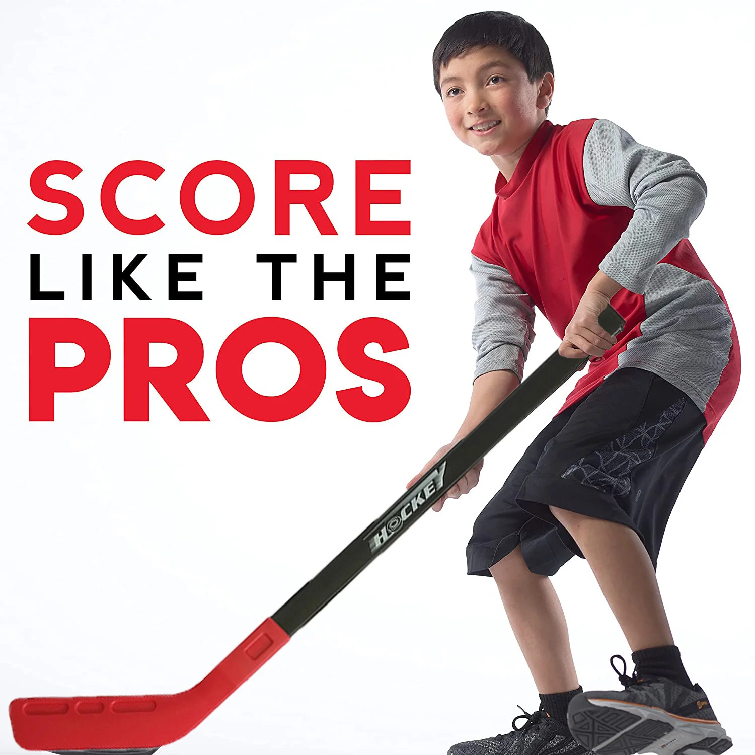 A Set Children's Toy Pulley Ice Hockey 72CM Plastic Hockey Stick Children's Outdoor Sports Toy Hockey Stick - Image 3