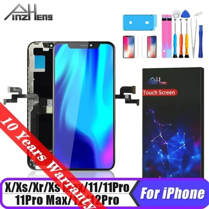 PINZHENG High Quality Screen AMOLED INCELL LCD OLED OEM For iPhone 11 12 13 Mini Pro Max XS XR MAX Display Replacement With Tool