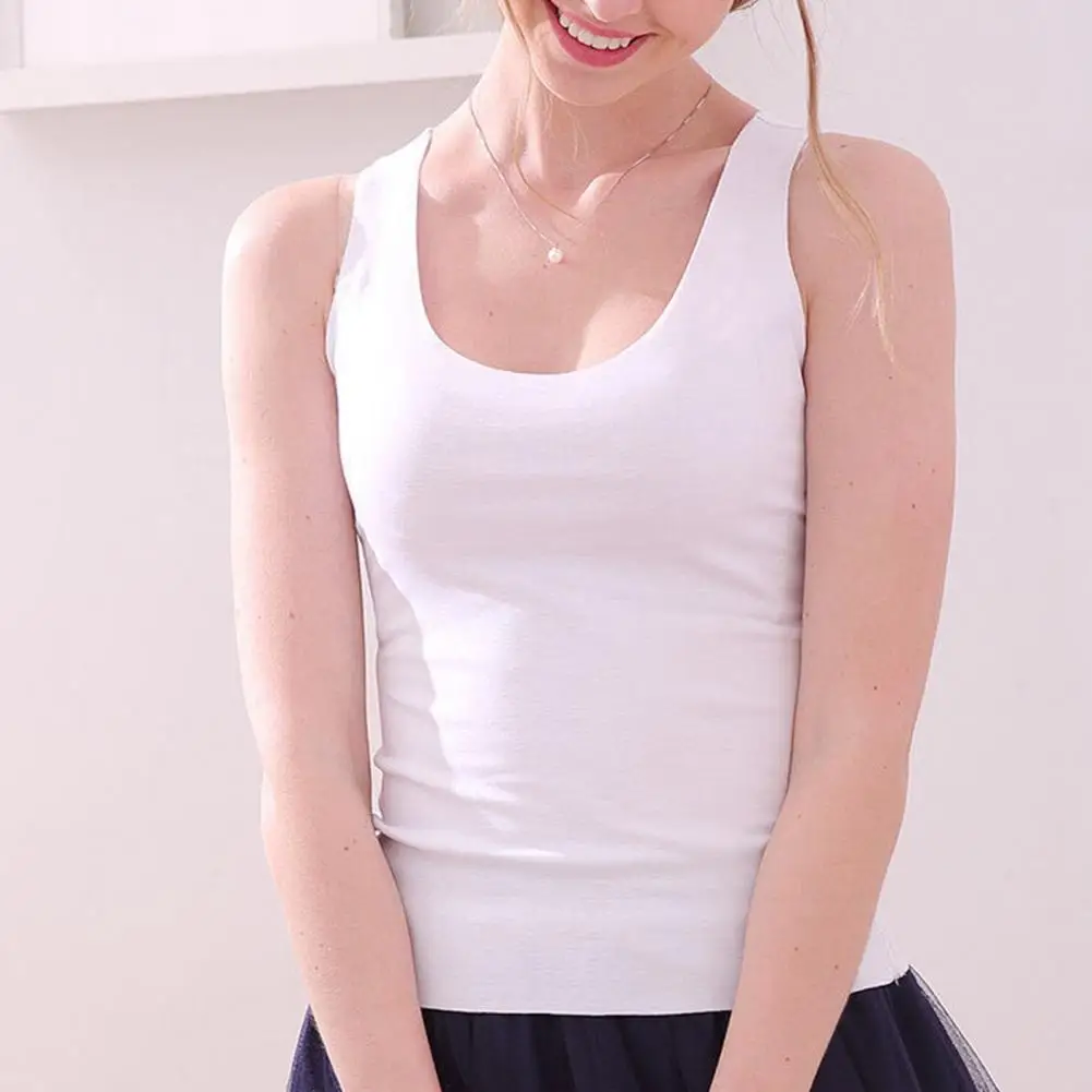 Loose Tank Tops Large size Casual O-Neck T-shirt Sleeveless summer women's bottoming camis top all match - Image 2