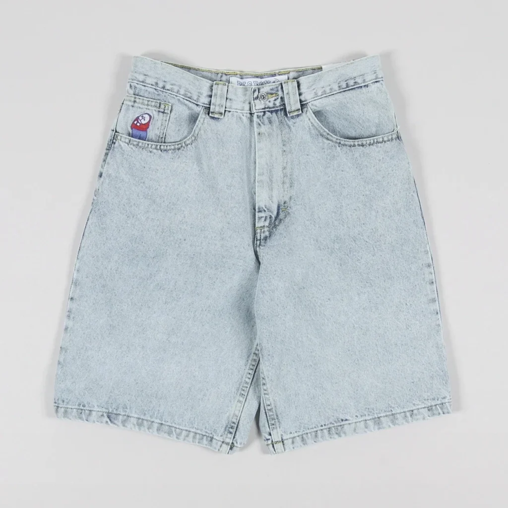 Hip Hop Streetwear Polar Big Boy Baggy Shorts Y2K Pants Graphic Embroidery Retro Blue Denim Gym Shorts Men Basketball Shorts