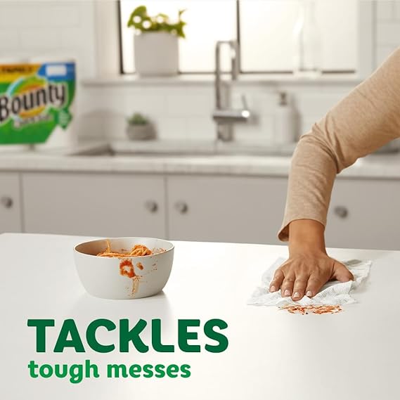 Bounty Quick-Size Paper Towels, White, 16 Family Rolls = 40 Regular Rolls - Image 5