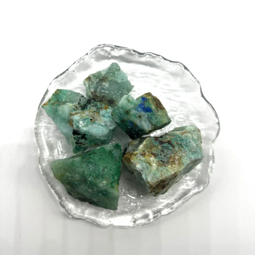 50g Natural Irregular Mineral Raw Phoenix Chrysocolla Energy Healing Stone Aquarium Garden Ornament Decoration Crystal Specimen
