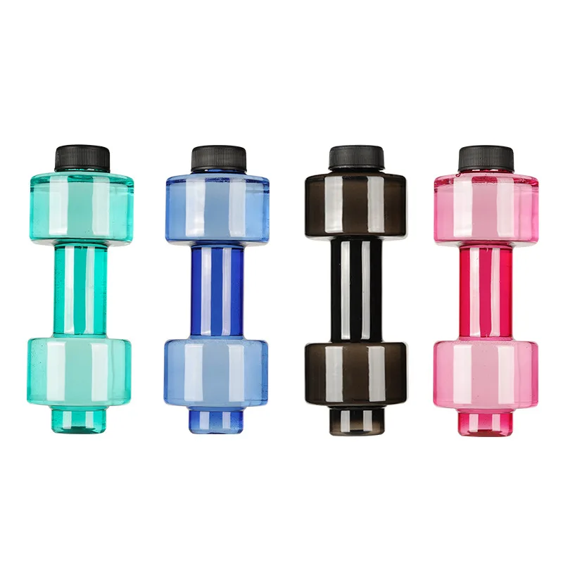 Outdoor Small 550ml Dumbbell Water Cup, Fitness And Sports Water Bottle, Plastic Student Personalized Water Cup
