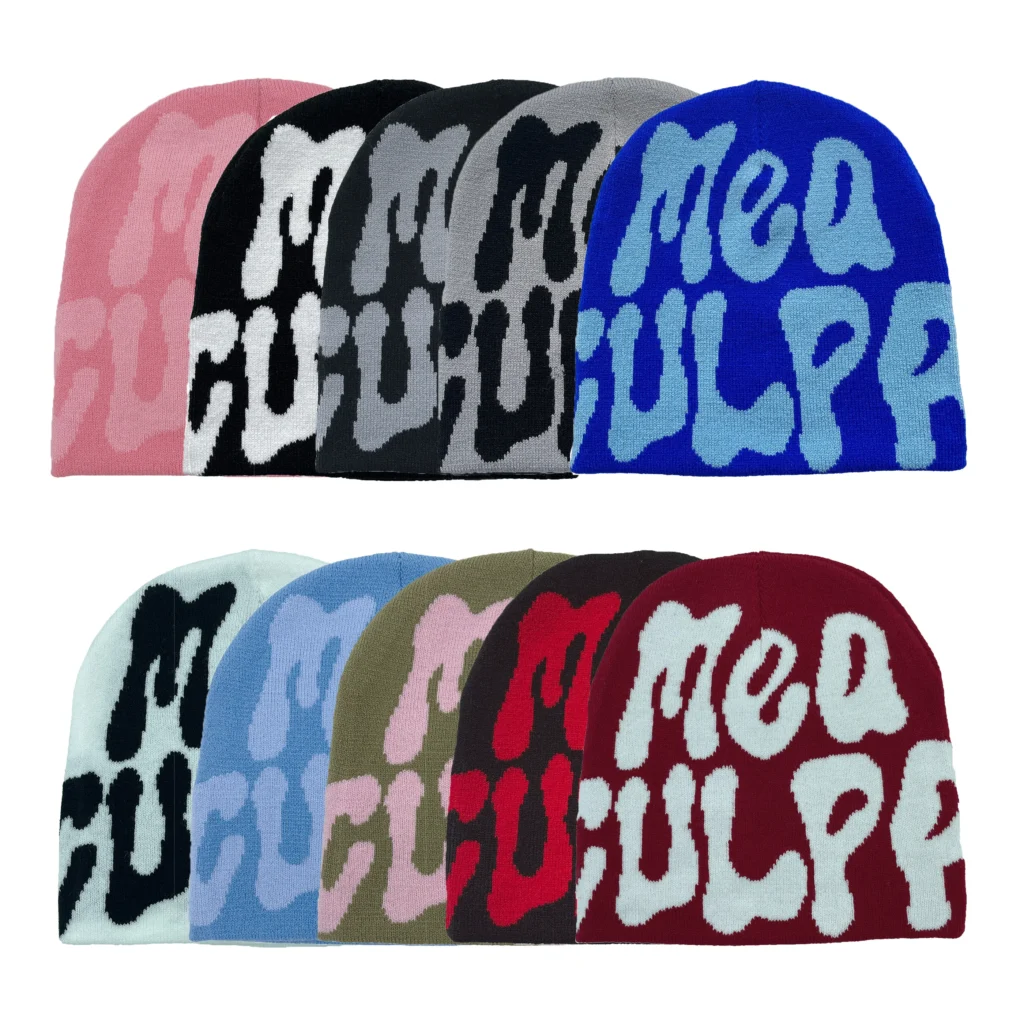 Knitted Hats Men's And Women's Jacquard Hats Outdoor Riding Europe And The United States Fashion Warm Hat