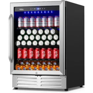 kf-S6ba63010d69c4e61abc86711c6ed1c67j-24-Inch-Beverage-Refrigerator-Cooler-210-Cans-Wide-Beverage-and-Beer-Fridge-with-Glass-Door-and 24 Inch Beverage Refrigerator Cooler,210 Cans Wide Beverage and Beer Fridge with Glass Door and Powerful Cooling