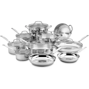 kf-S76141f65415c4e269271daf93d8a0b7e2-17-Piece-Cookware-Set-Chef-s-Classic-Steel-Collection-77-17N 17-Piece Cookware Set, Chef's Classic Steel Collection 77-17N