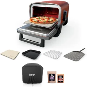 kf-Sd113924f1fbb44b9b952597aba84b05db-OO101-Woodfire-8-in-1-Outdoor-Oven-Pizza-Oven-700-F-BBQ-Smoker-Portable-Electric-Terracotta OO101 Woodfire 8-in-1 Outdoor Oven, Pizza Oven, 700°F, BBQ Smoker, Portable, Electric, Terracotta Red with XSKOPPL