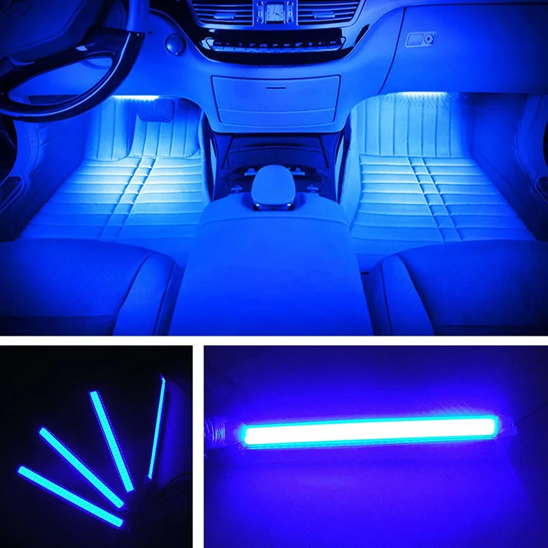 1set 12V Led Car Interior Backlight Headlamp Decorative Light with Cigarette Lighter Car Accessories