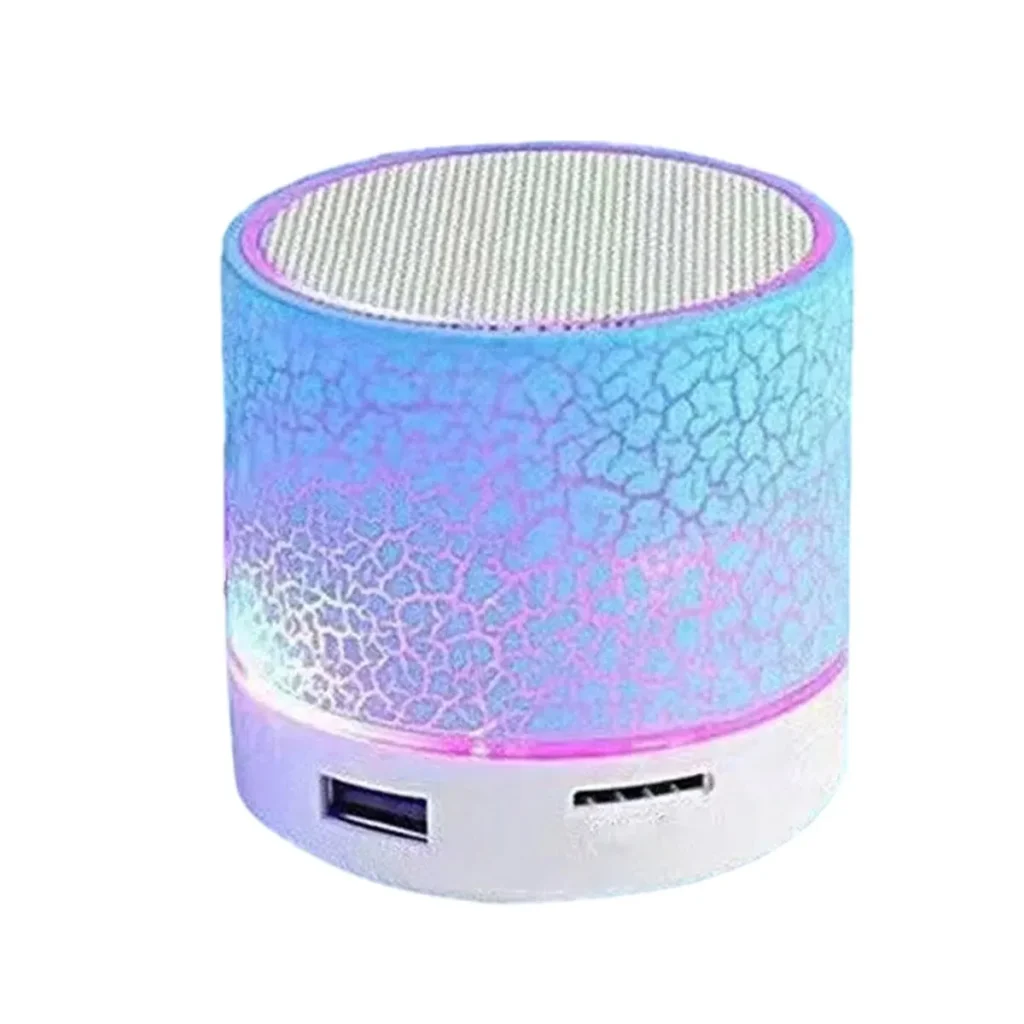 Wireless Mini Speaker, Subwoofer, Dazzle Crackle 7 Colour Light Wireless Mini Speaker, Portable Small Speaker
