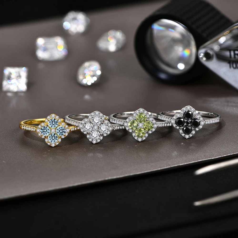 ATTAGEMS Classic Moissanite Rings for Women DVVS1 Color 100% S925 Sterling Silver Engagement Wedding Party Fine Jewelry Gift New - Image 4