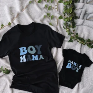 Boy Mama Shirt Mama's Boy Romper Mothers Day Matching Gift Mommy and Me Outfit New Mom Shirts Mom and Me Family Look