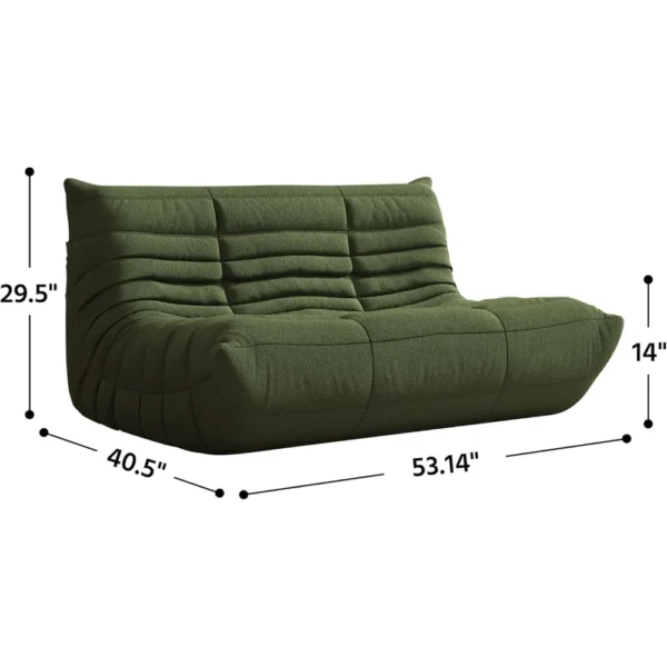 Bean Bag Chair, Lazy Floor Sofa Couch for Adult, Oversized Fireside Beanbag Chair with High Density Comfortable Foam - Image 2