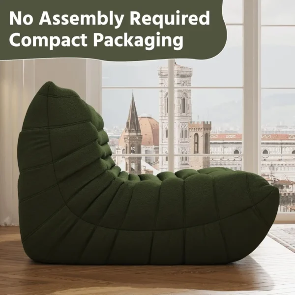 Bean Bag Chair, Lazy Floor Sofa Couch for Adult, Oversized Fireside Beanbag Chair with High Density Comfortable Foam - Image 3