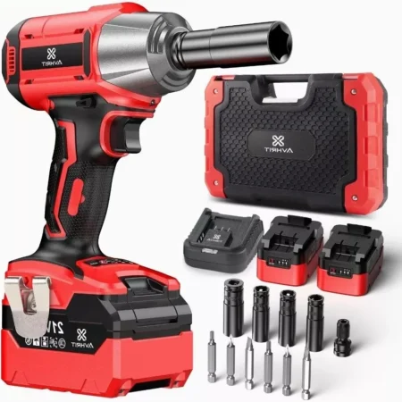 AVHRIT Cordless Impact Wrench 650Nm Electric Drill Impact Wrench Brushless Impact Gun 1/2"Driver Car Tyre Wheel Power Tool Sets