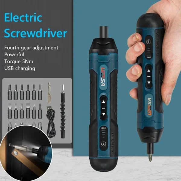 3.6V Cordless Electric Screwdriver Rechargeable 1500mah Lithium Battery Mini Drill Power Tools Set Household Maintenance Repair - Image 2