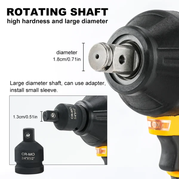 Electric wrench High torque automotive repair special lithium electric heavy wind cannon rechargeable rack wrench - Image 4