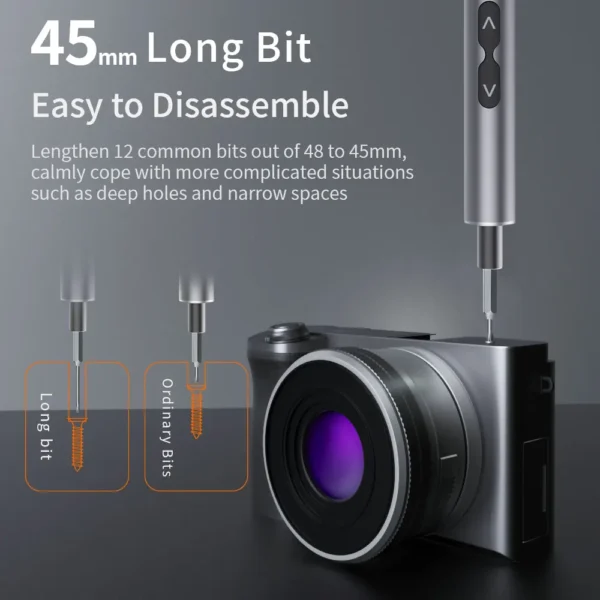 Rechargeable Electric Screwdriver Set 62 in 1 Portable Tool Kit Precision Wireless Magnetic Mini Small Bit for Xiaomi Mobile New - Image 4