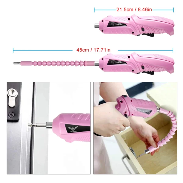 3.6V cordless drill rechargeable electric screwdriver, 3.5N · m maximum torque electric screwdriver, front LED light - Image 3