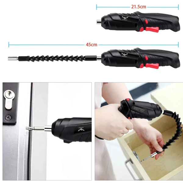 47 in 1 Cordless Electric Screwdriver Bits Set Rechargeable Torque Electric Rotatable Drill for Home Improvement DIY Project - Image 6