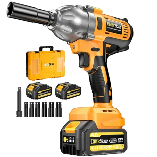 Taskstar Brushless Impact Wrench 1/2''1200Nm Cordless Impact Gun Electric Driver Car Tire Repair Tools for Makita 18V Battery ﻿