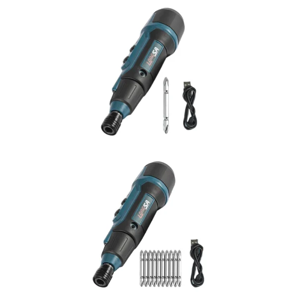 3.6V Small Electrician Screwdriver Electric Screwdriver USB Rechargeable 2Nm Flashlight Lighting for Removing/Tightening Screws