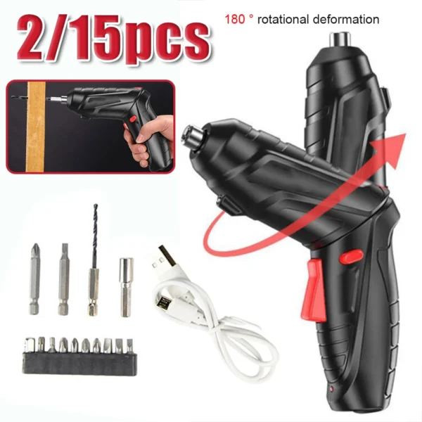 3.6V Electric Screwdriver Electric 1800mah Wireless Screwdriver Repair Tool LED Work Light Power Tools Set Household Maintenance - Image 2