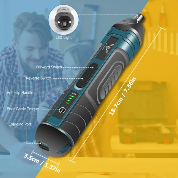JENABOM 3.6V cordless electric screwdriver set mini multifunctional precision wireless charging screwdriver charging drill tools - Image 3