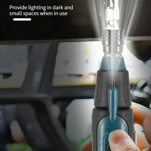 3.6V Small Electrician Screwdriver Electric Screwdriver USB Rechargeable 2Nm Flashlight Lighting for Removing/Tightening Screws - Image 2