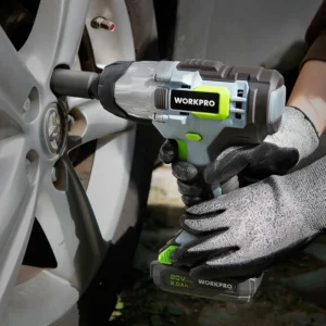 WORKPRO 20V Cordless Impact Wrench 1/2-inch 320 Ft Pounds Max Torque 2.0Ah Li-ion Battery with Fast Charger, Belt Clip for Ea