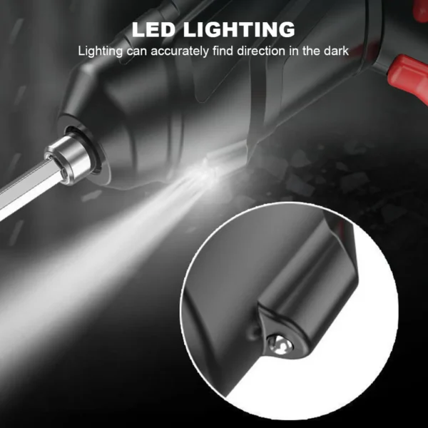3.6V Powerful Impact Drill Screwdriver LED Lighting Electric Power Screwdriver Set Portable Mini Electric Screwdriver Power Tool - Image 2