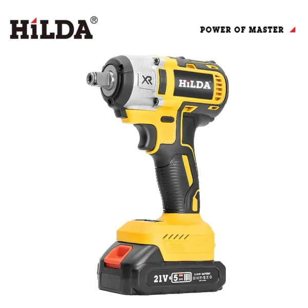 HILDA 21V Cordless Impact Wrench Two Li-ion Battery Fast Charger Tool Bag Power Impact Driver for Car Home - Image 6