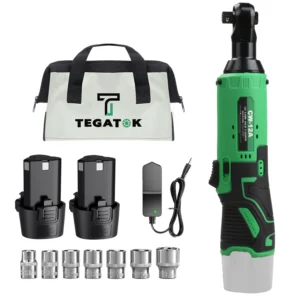 400 RPM 3/8" 12V Tegatok Cordless Ratchet Wrench Set - Rotary Tools For garden, home and all other living needs