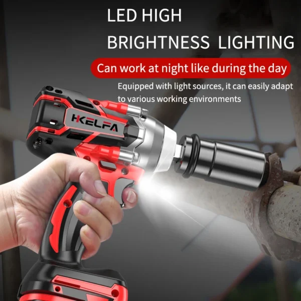 HKELFA 520N.M Brushless Electric Impact Wrench Cordless Electric Wrench 1/2 inch for Makita 21V Battery Screwdriver Power Tools - Image 3