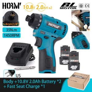 Cordless Electric Screwdriver Dual Speed Brushless Motor 1/4 inch Mini Drill Driver For Makita Battery Power Tool 10.8V 35N.m
