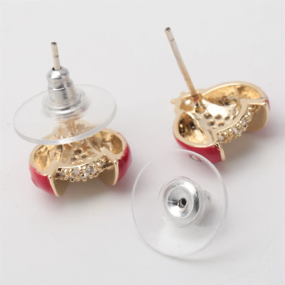 Ladybug Stud Earrings Christmas Holidays Ornaments Gifts for Women Girls Crystal Gold Color red Fashion Jewelry NE11 Dropship - Image 4