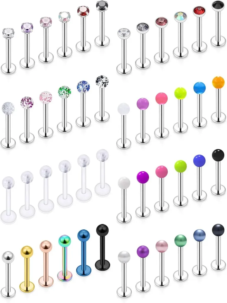 16g Lip Rings Labret Monroe Lip Rings Nail Tragus Helix Cartilage Earrings Studs Ring Medusa Piercing Jewelry Retainer