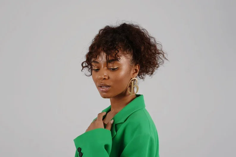 DOREMI Big Letter Studs Earrings Personality Custom Name Earrings Studs Custom Nameplate Earrings Gifts For Friend Girls - Image 4