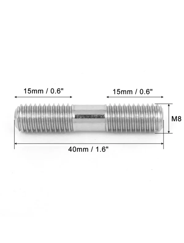 5 Pcs M8 x 40mm/80mm Metric A2 Stainless Steel Double End Threaded Stud Screw Bolt - Image 2