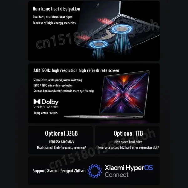 XIAOMI Laptop REDMI Book 14 2025 Laptop Intel Core 5 220H Intel integrated Graphics 16/32GB RAM 512G/1TB SSD 2.8K 120Hz Screen - Image 3
