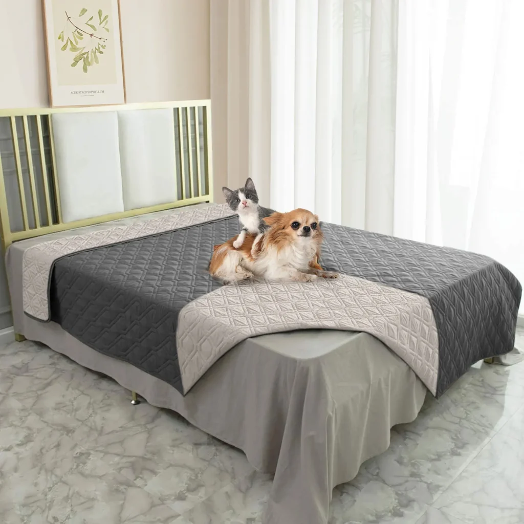 Waterproof Non-Slip Dog Bed Cover Comfortable Washable And Reusable Pet Mat Blanket For Bed