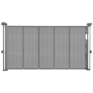 SucceBuy 55/71/110in Retractable Baby Gate 34in Tall Extends Wide Retractable Gate for Kids Pets Mesh Material Easy to Install