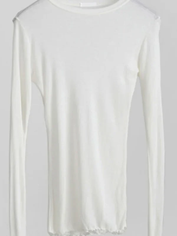 High Quality Plain T Shirt Women Cotton Elastic Basic T-shirts Female Casual Tops Long Sleeve Sexy Thin T-shirt see through - Image 2