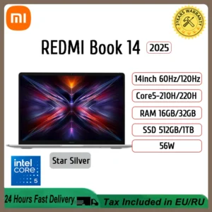 XIAOMI Laptop REDMI Book 14 2025 Laptop Intel Core 5 220H Intel integrated Graphics 16/32GB RAM 512G/1TB SSD 2.8K 120Hz Screen